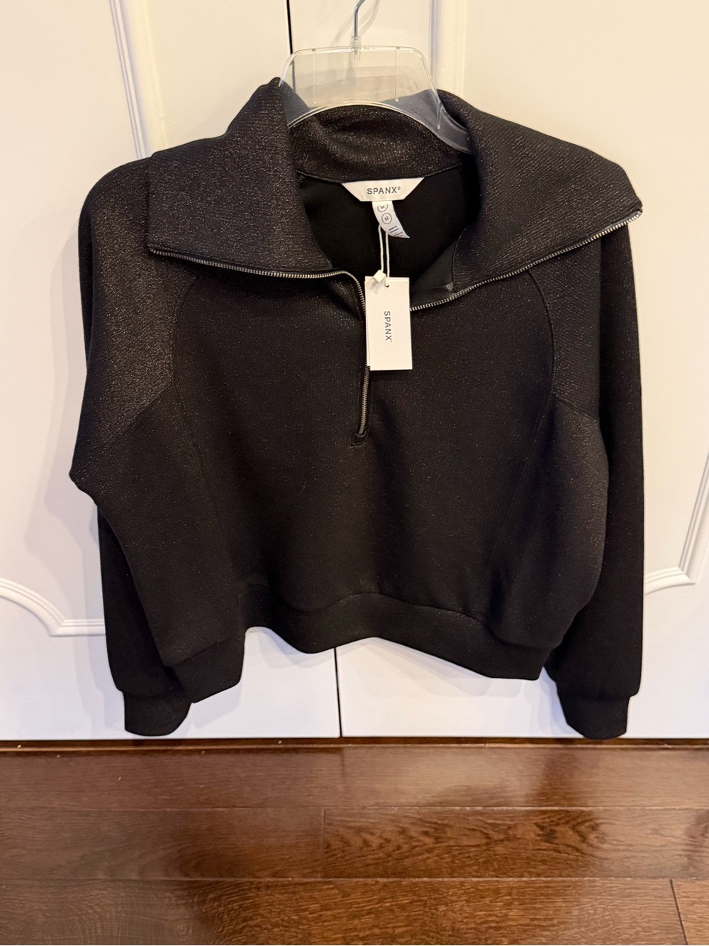 Spanx NWT AirEssentials Half Zip with shimmer medium
